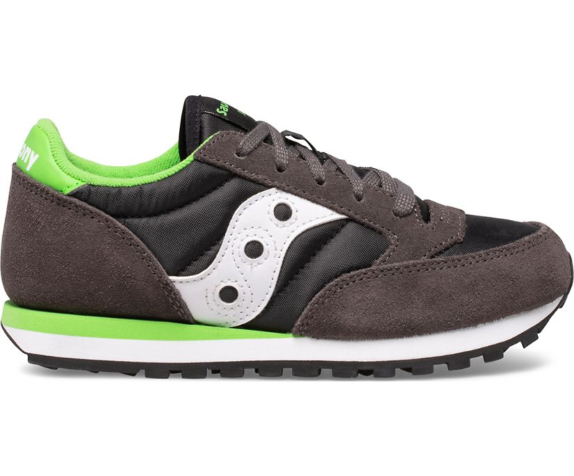 Saucony Jazz Original Kids\' Sneakers Grey / Black / Green | AU 878ZUTG